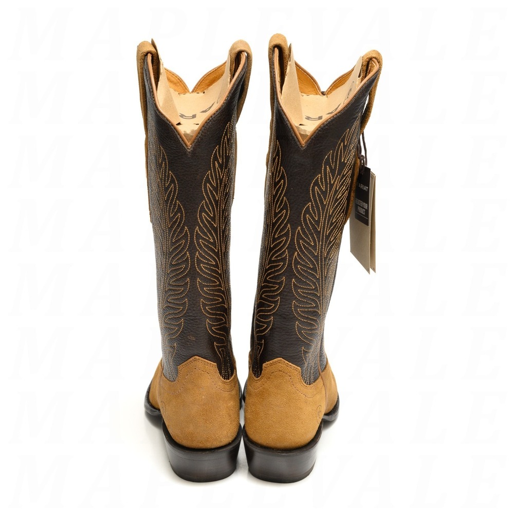 ARIAT Women's Yellowstone Arena Dirt Leather Western Boots Sz 7.5 Tan/Toffee NIB - Picture 8 of 16